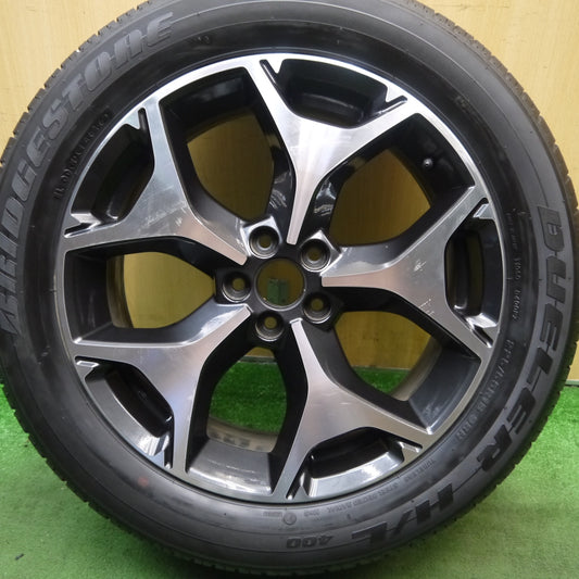 バリ溝！9.5分！1本★スバル SJ フォレスター 純正 ENKEI 225/55R18 ブリヂストン デューラー H/L 400 エンケイ 18インチ PCD100/5H★5071602Hノ