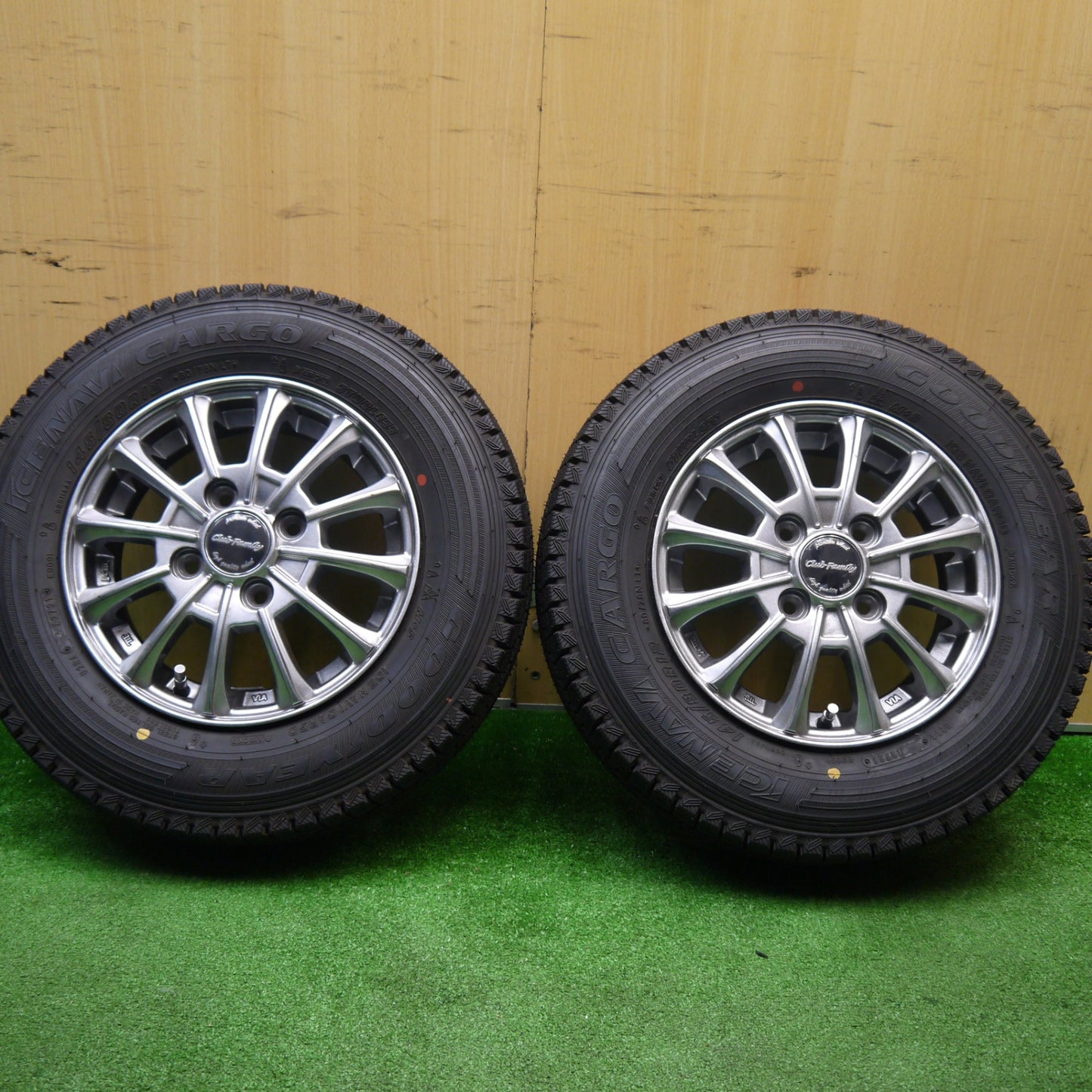 未使用！21年！2本★スタッドレス 145/80R12 80/78N グッドイヤー アイスナビ カーゴ Club Family 12インチ PCD100/4H★5110705Hス