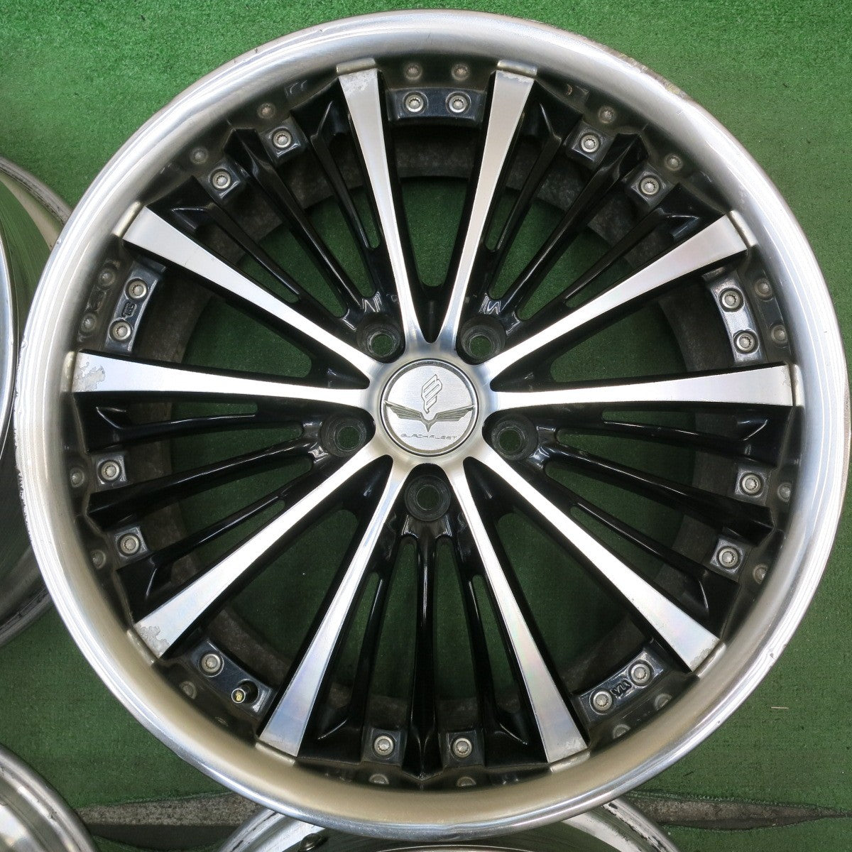 4本価格◎RAYS BLACK FLEET V350 19インチ ホイール レイズ ブラック フリート 19×8J PCD114.3/5H◎6080804HAホ