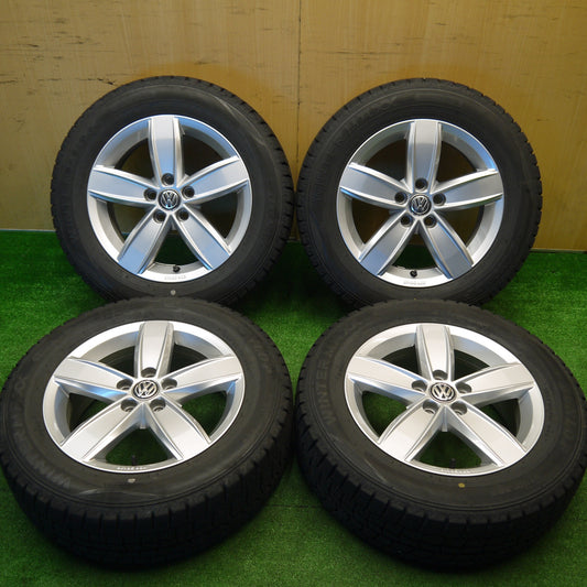 バリ溝！キレイ！8.5分★ワーゲン ポロ 純正 185/65R15 スタッドレス ダンロップ ウインターマックス WM02 15インチ PCD100/5H★5102906Hス