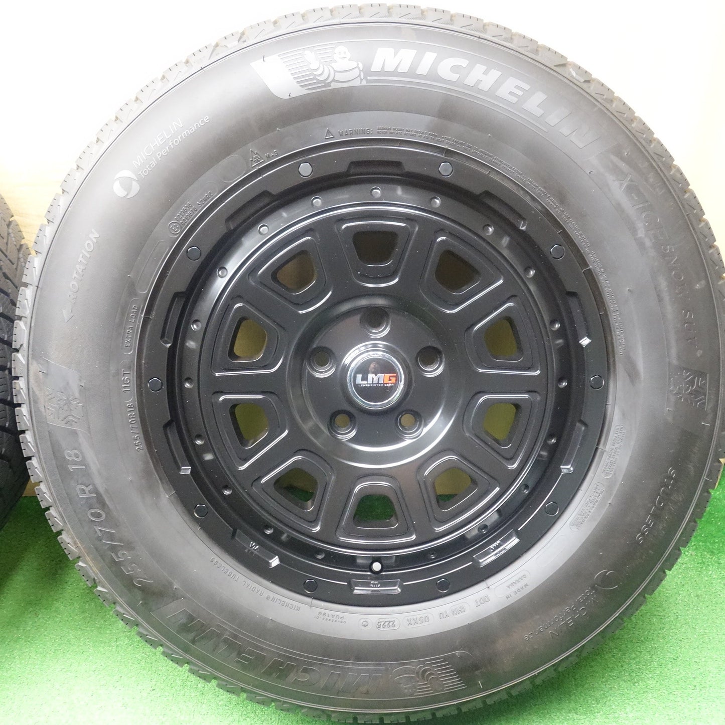 バリ溝！25年！キレイ！9.5分★ジープ 等 255/70R18 スタッドレス ミシュラン X-ICE SNOW SUV LEHRMEISTER GEAR レアマイスター ギア 18インチ PCD127/5H★6052802KTス
