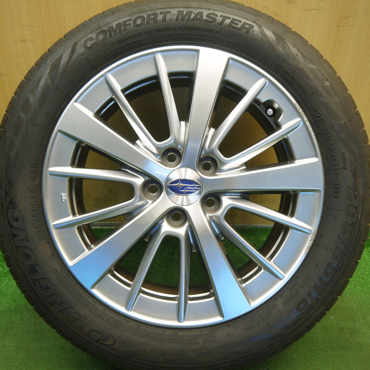 バリ溝！24年！8.5分！1本◎スバル GT2 GT3 インプレッサ スポーツ 純正 205/55R16 リンロン COMFORT MASTER 16インチ PCD100/5H◎6090707Hノ