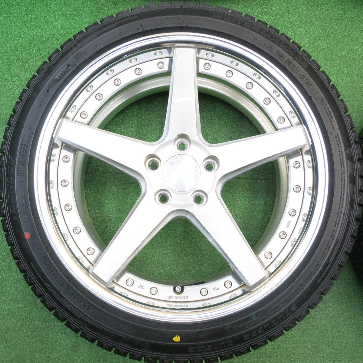 未使用！22年！キレイ★WORK GNOSIS CVFM 225/45R19 スタッドレス ダンロップ ウインターマックス 03 ワーク グノーシス 19インチ PCD114.3/5H★5113006HAス