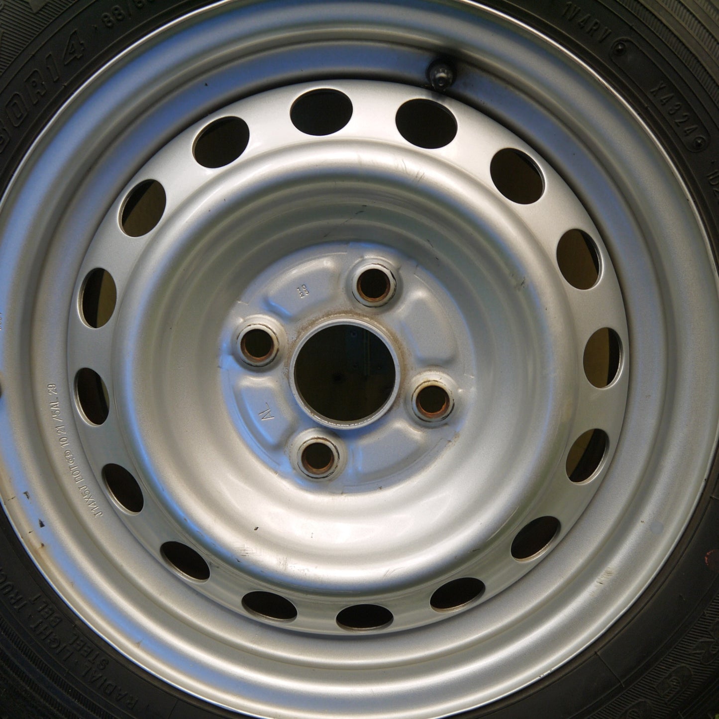 バリ溝！24年！キレイ！9.5分！1本★155/80R14 88/86N グッドイヤー CARGO PRO スチール ホイール カーゴ プロ 14インチ PCD100/4H★6032405Hノ