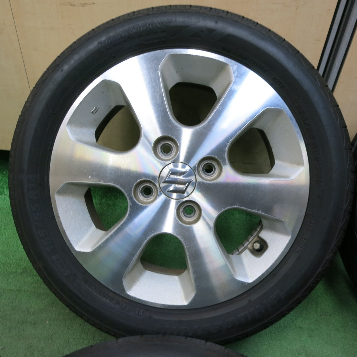 [送料無料] 4本価格★スズキ ワゴンR 純正 165/55R14 ブリヂストン ネクストリー エコピア 14インチ PCD100/4H★5022810SYノ