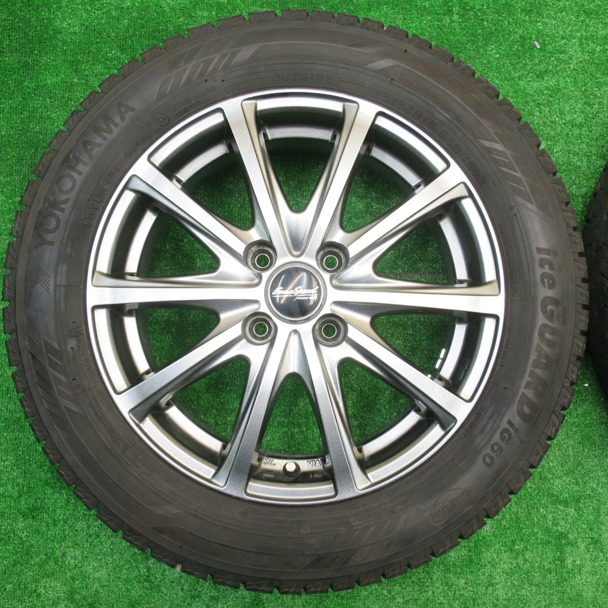 バリ溝！22年！キレイ！9分★スタッドレス 175/65R15 ヨコハマ アイスガード iG60 EuroSpeed MANARAY SPORT ユーロスピード 15インチ PCD100/4H★5100802NJス