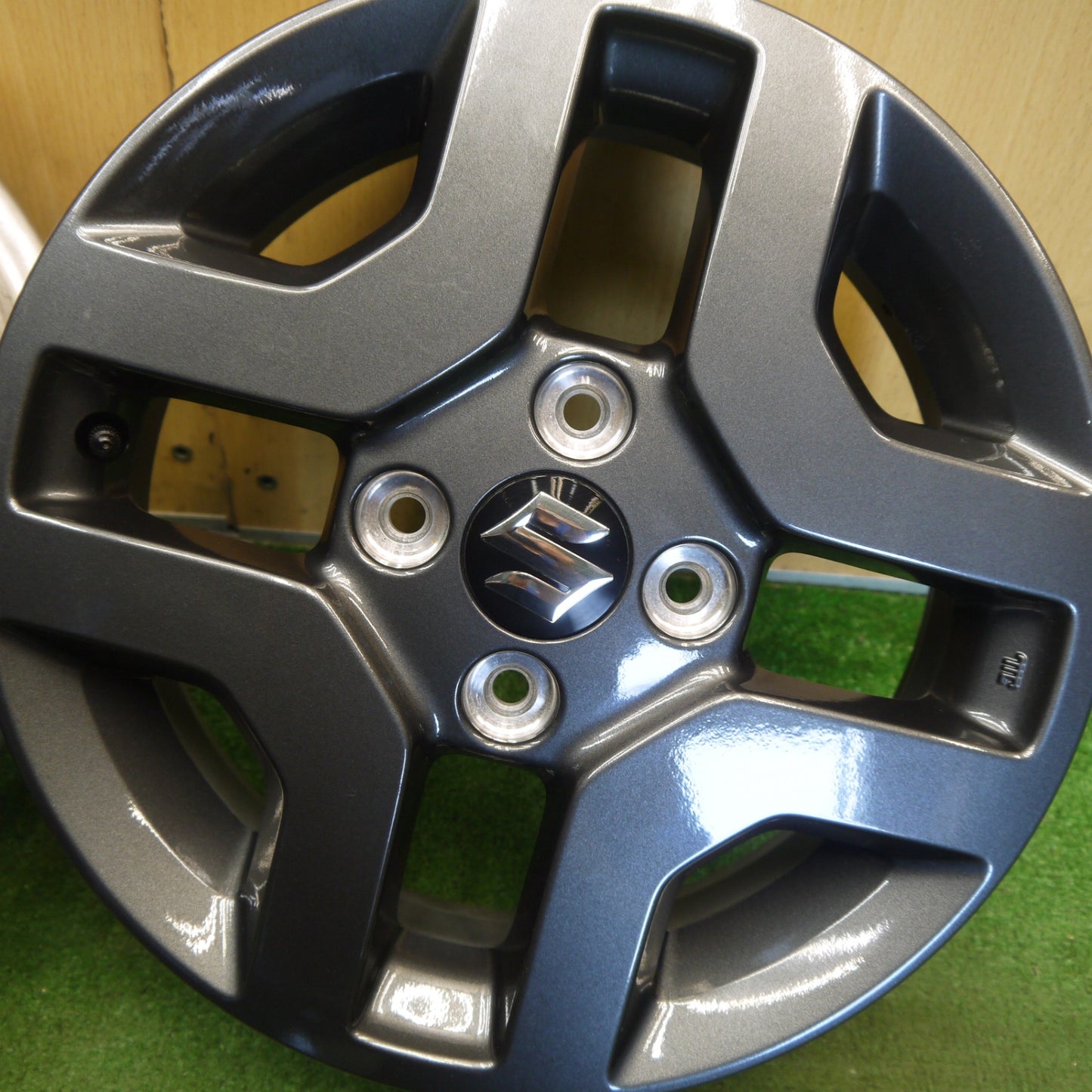 新車外し◎スズキ スペーシア ギア 純正 ホイール 14インチ 14×4.5J アルト ワゴンR ラパン 等 PCD100/4H◎6080503Hホ