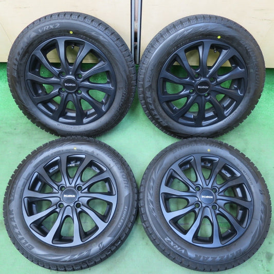 バリ溝！24年！キレイ！ほぼ10分★スタッドレス 155/65R14 ブリヂストン ブリザック VRX2 BALMINUM バルミナ 14インチ PCD100/4H★5022702イス