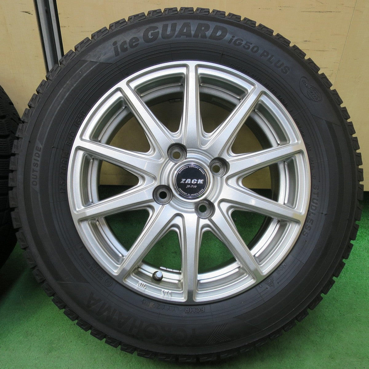 バリ溝！9.5分★スタッドレス 175/70R14 ヨコハマ アイスガード iG50 プラス ZACK JP-710 MONZA ザック 14インチ PCD100/4H★5051010イス