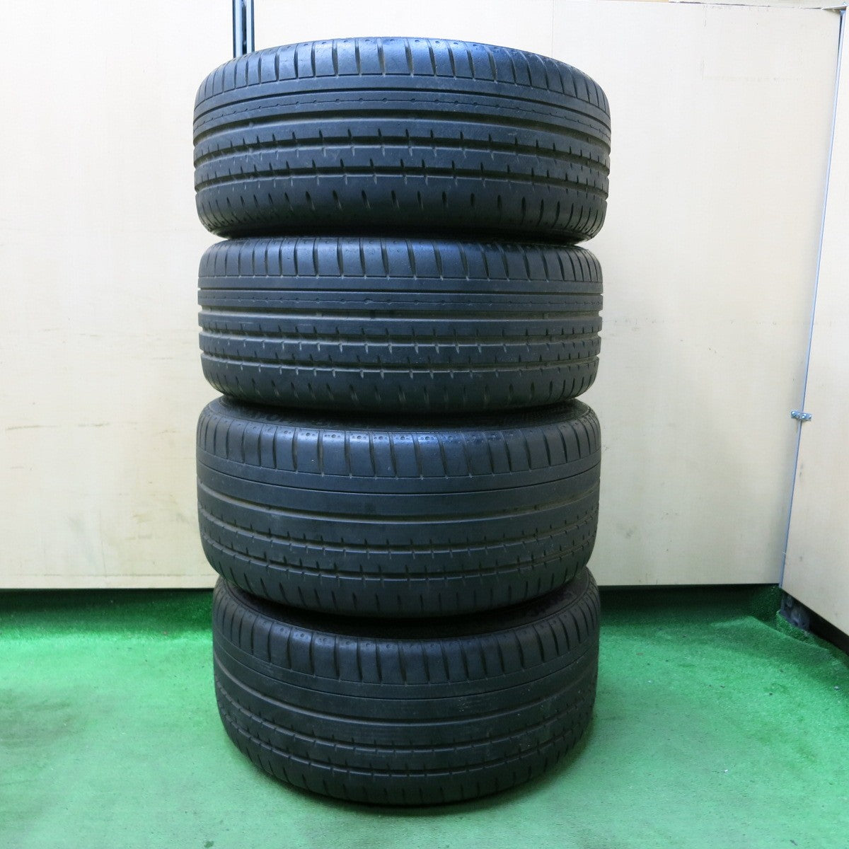 [送料無料] バリ溝！キレイ！8.5分★ポルシェ 997 911 カレラ 純正 235/40R18 265/40R18 コンチネンタル スポーツコンタクト2 PCD130/5H★4100205SYノ