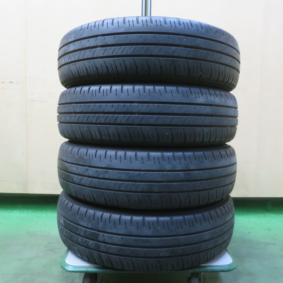 キレイ！23年◎スズキ スペーシア 純正 スチール 155/65R14 ダンロップ エナセーブ EC300+ 14インチ PCD100/4H◎6090702IMノ