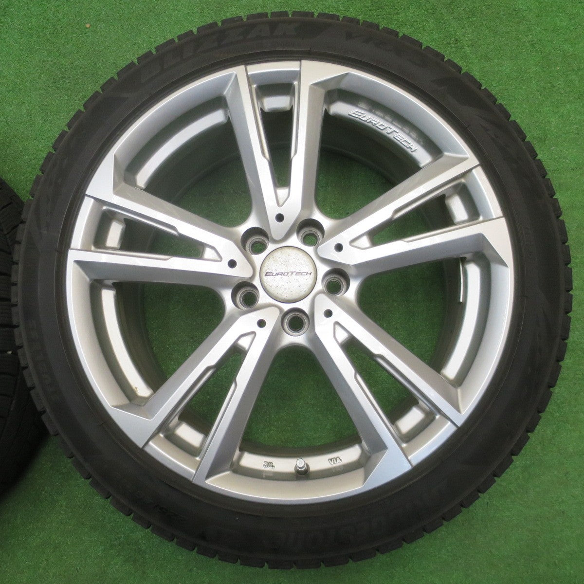 バリ溝！21年！9分★ボルボ V90 XC90 等 EUROTECH GAYA SOLI 225/45R18 スタッドレス ブリヂストン ブリザック VRX3 ユーロテック ガヤ ソリ PCD108/5H★5111201NJス