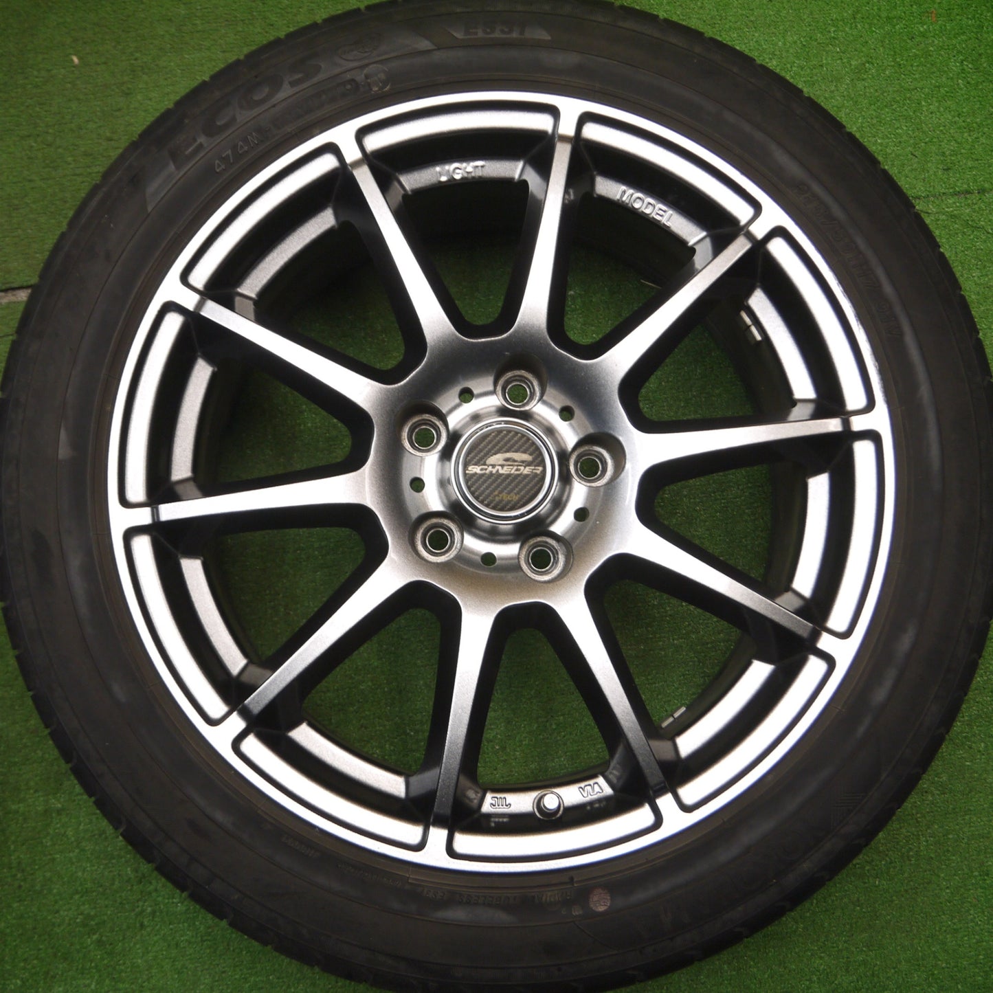 [送料無料] キレイ★215/50R17 ヨコハマ エコス ES31 SCHNEIDER ATECH シュナイダー 17インチ PCD114.3/5H★5011508Hノ