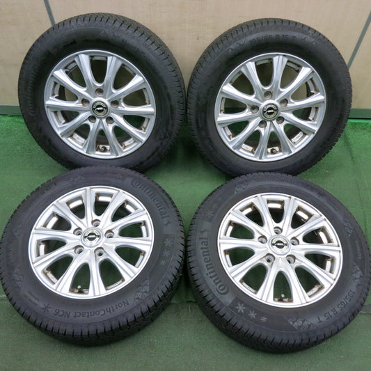 *送料無料* バリ溝！22年！9分★スタッドレス 195/65R15 コンチネンタル ノースコンタクト NC6 AXEL アクセル 15インチ PCD114.3/5H★4070906HAス
