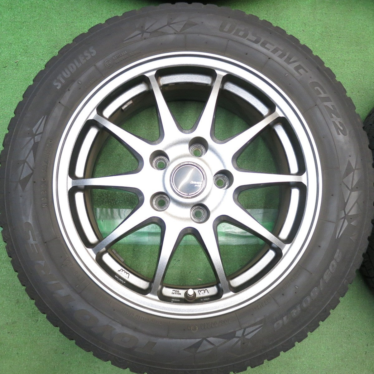 バリ溝！23年！キレイ！9.5分◎スタッドレス 205/60R16 トーヨー オブザーブ GIZ2 ZACK JP-202 MONZA ザック モンツァ 16インチ PCD114.3/5H◎6092710HAス