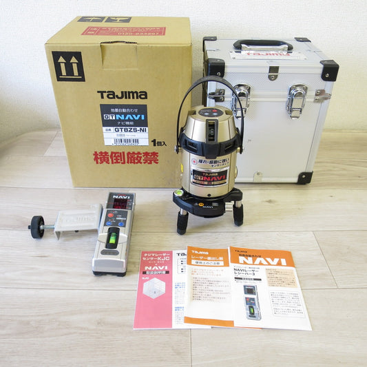 [送料無料] ほぼ未使用◇タジマ レーザー 墨出し器 KJC GTNAVI GT8ZS-NI 受光器 レシーバー NAVI-RCV3 Tajima◇