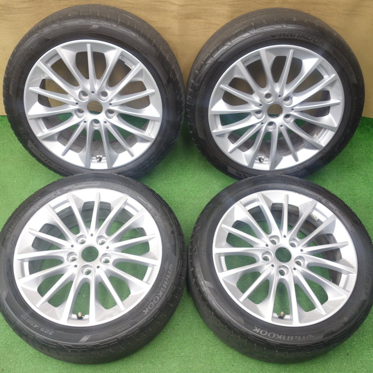 バリ溝！25年！9.5分★BMW 1シリーズ 2シリーズ F40 F44 純正 225/45R17 ハンコック ベンタス S1 evo3 RSC 17インチ PCD112/5H★6022802KTノ