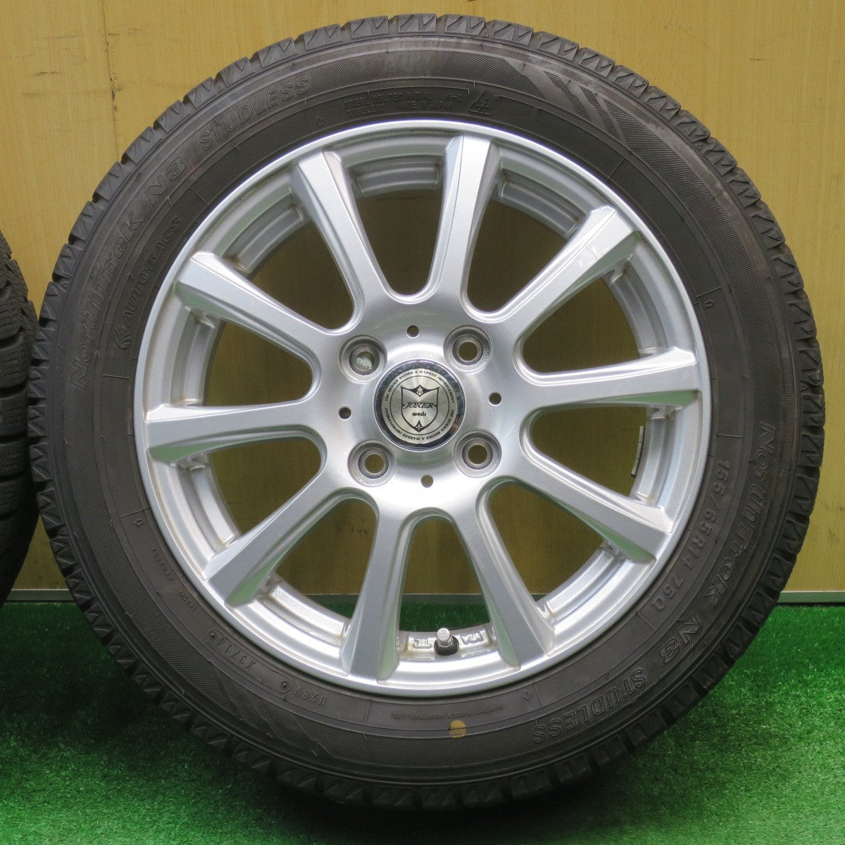 バリ溝！キレイ！9.5分★スタッドレス 155/65R14 オートバックス ノーストレック N3 JOKER ジョーカー 14インチ PCD100/4H★5112105NJス