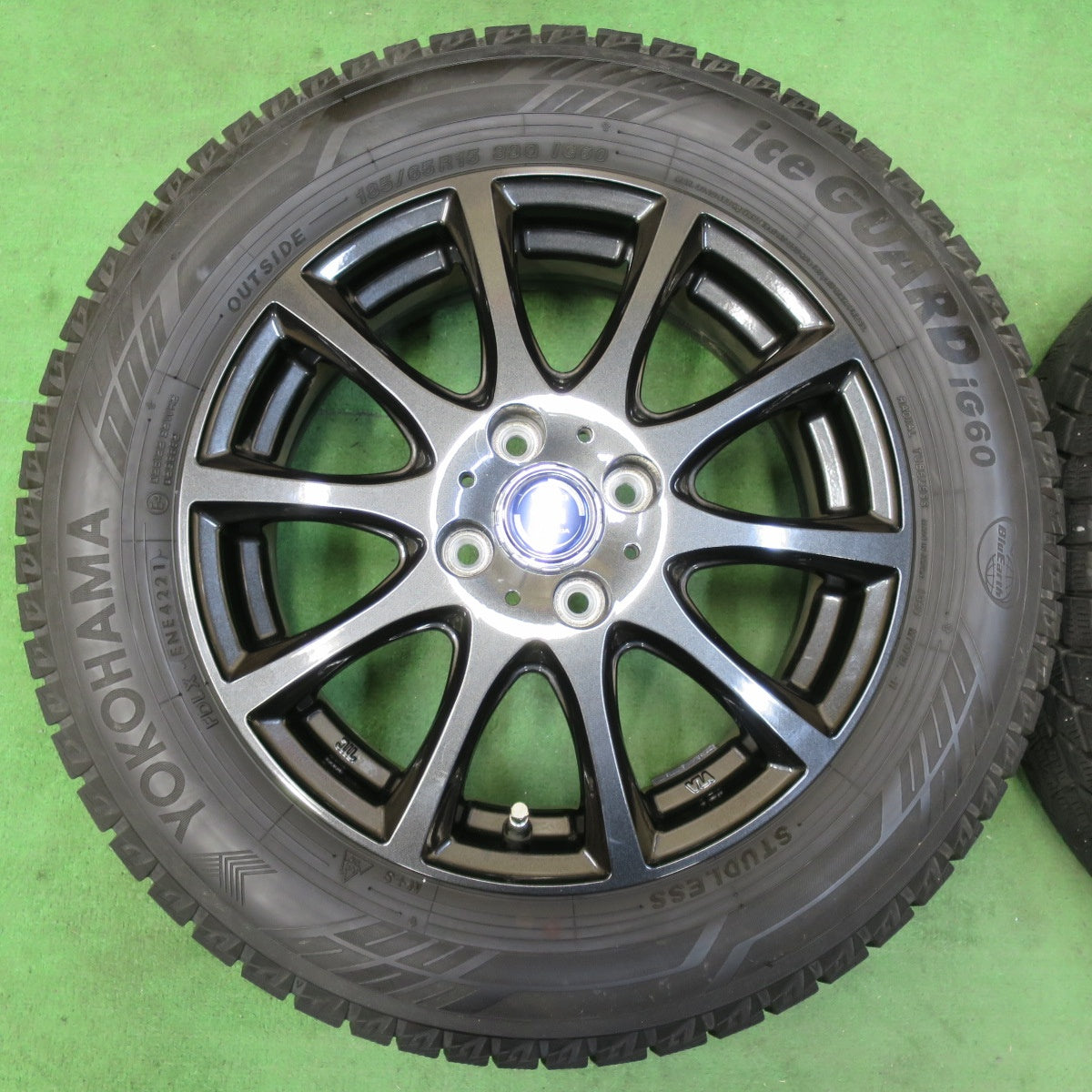 [送料無料] バリ溝！21年！キレイ！9分★スタッドレス 185/65R15 ヨコハマ アイスガード iG60 TIRADO Eta LA STRADA ラストラーダ 15インチ PCD100/4H★4103104イス