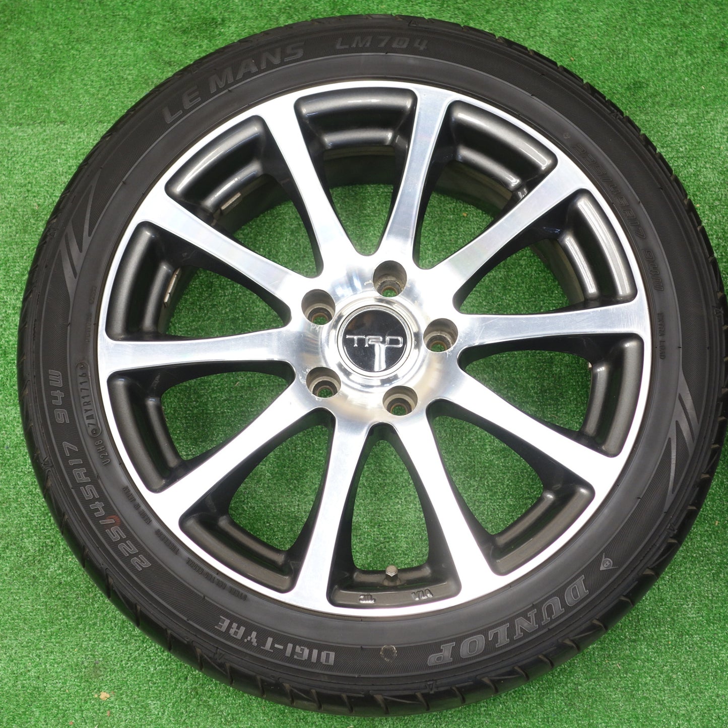 バリ溝！8.5分★トヨタ アルファード ヴェルファイア 等 TRD TF4 225/45R17 ダンロップ LE MANS LM704 17インチ PCD114.3/5H★5112903KTノ
