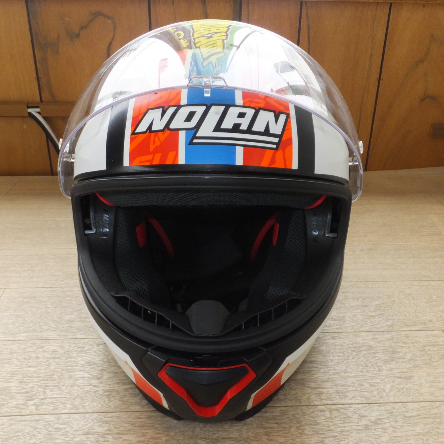 [送料無料] 美品★ノーラン NOLAN ヘルメット N87 ジェミニレプリカ リンスフラットブラック/95 Lサイズ　フルフェイスヘルメット★