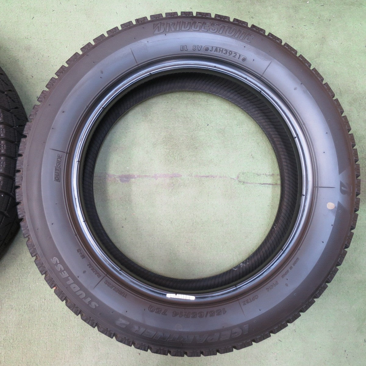 バリ溝！8.5分★スタッドレス 155/65R14 ブリヂストン アイスパートナー2 タイヤ 14インチ ワゴンR ムーヴ N-BOX タント ラパン デイズ 等★6062402イスタ
