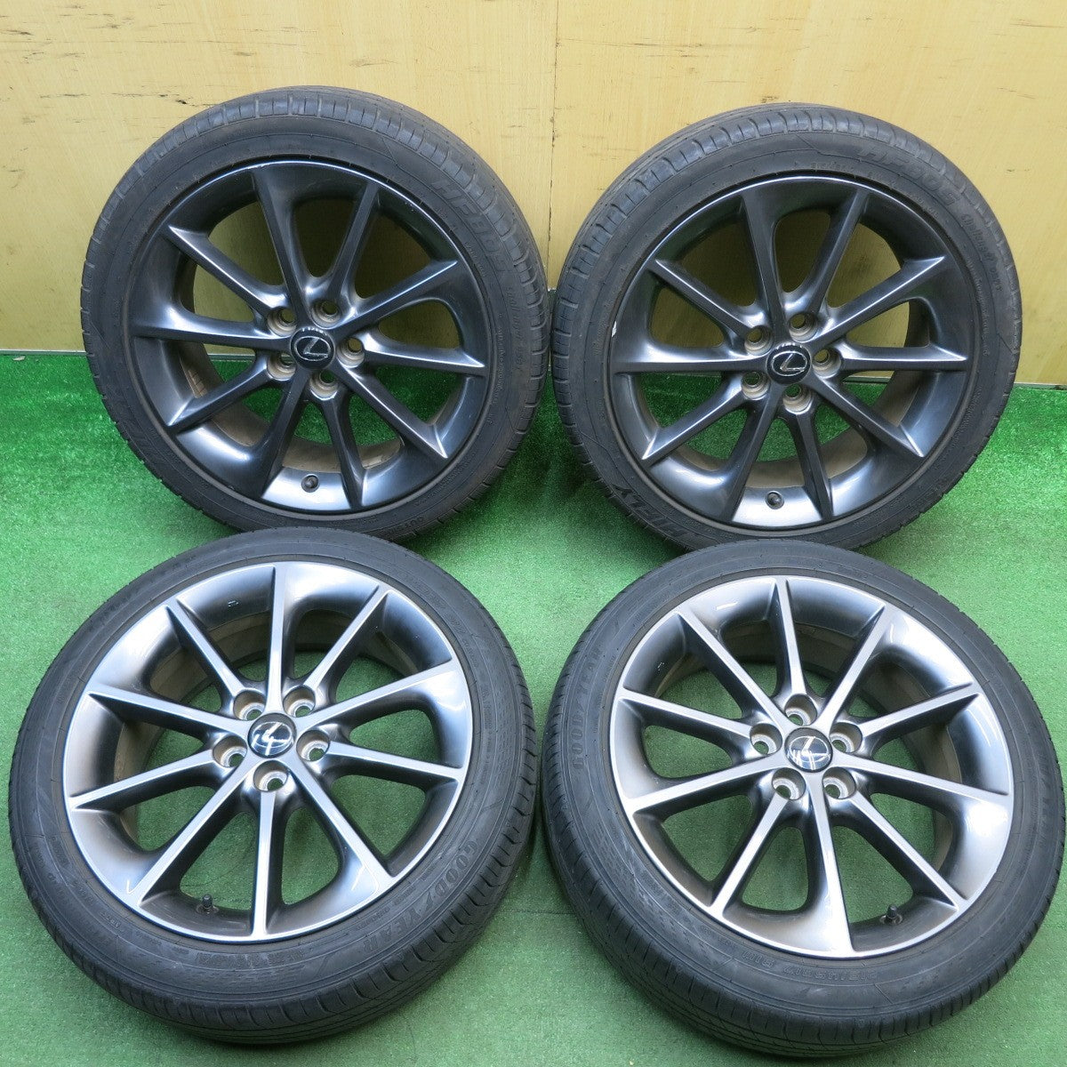 バリ溝！22年！9分★レクサス CT 200 h 純正 215/45R17 ハイフライ HF805 グッドイヤー EfficientGrip ECO EG02 17インチ PCD100/5H★6022303HAノ