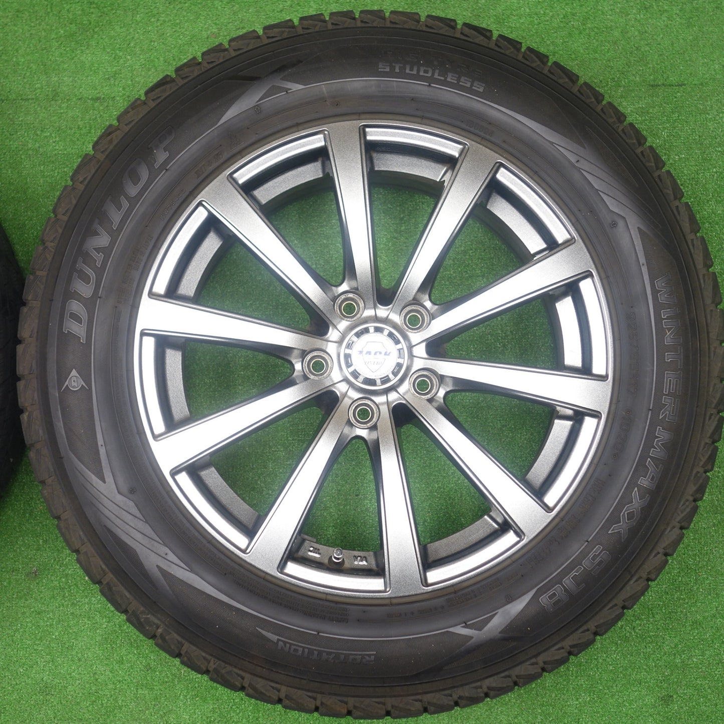 バリ溝！キレイ！9.5分★スタッドレス 225/65R17 ダンロップ ウインターマックス SJ8 ZACK JP-110 MONZA ザック モンツァ 17インチ PCD114.3/5H★6011604KTス