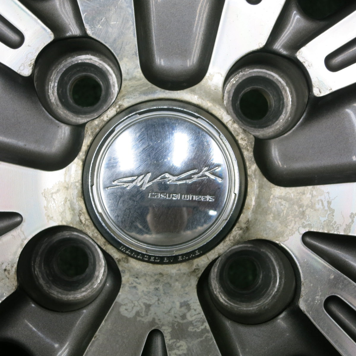 *送料無料* バリ溝！20年！8.5分★スタッドレス 155/65R14 ダンロップ ウインターマックス03 SMACK ENKEI スマック エンケイ 14インチ PCD100/4H★4051006NJス