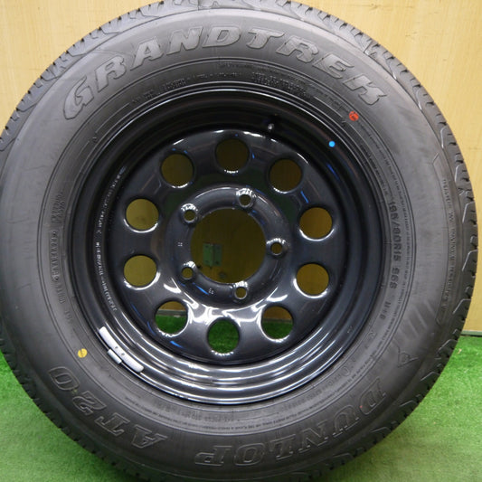 新車外し！24年！1本★スズキ ジムニー シエラ 純正 スチール 195/80R15 ダンロップ AT20 グラントレック スペア 15インチ PCD139.7/5H★5051910Hノ