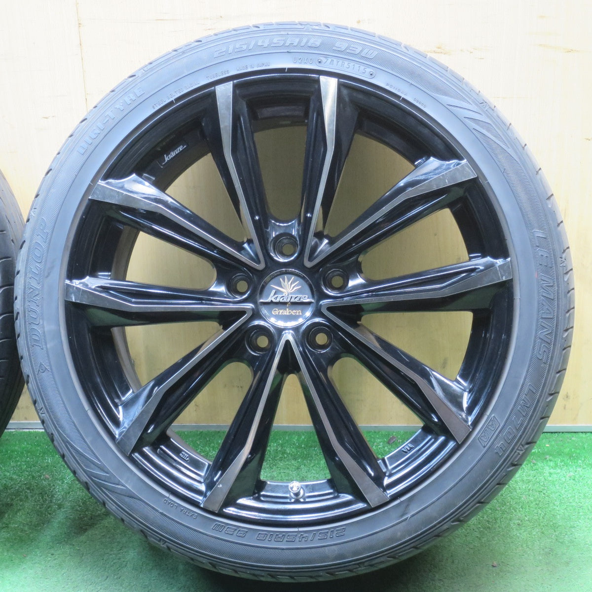 4本価格◎Kranze Graben 215/45R18 ダンロップ LE MANS LM704 クレンツェ グラベン 18インチ PCD114.3/5H◎6062304NJノ