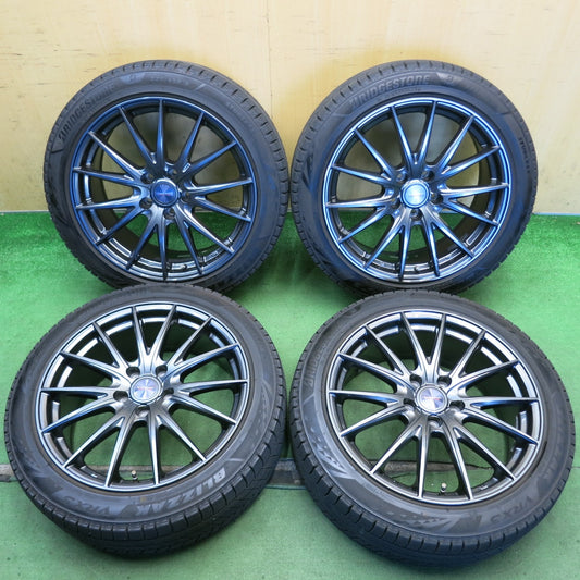 バリ溝！23年！キレイ！9.5分◎スタッドレス 225/45R18 ブリヂストン ブリザック VRX3 VELVA SPORTZ ヴェルヴァ 18インチ PCD114.3/5H◎6081605HAス