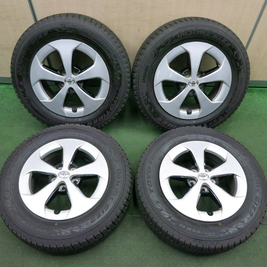 *送料無料* バリ溝！22年！9.5分以上★トヨタ 30系 プリウス 純正 195/65R15 スタッドレス トーヨー オブザーブ GIZ2 15インチ PCD100/5H★4052705HAス