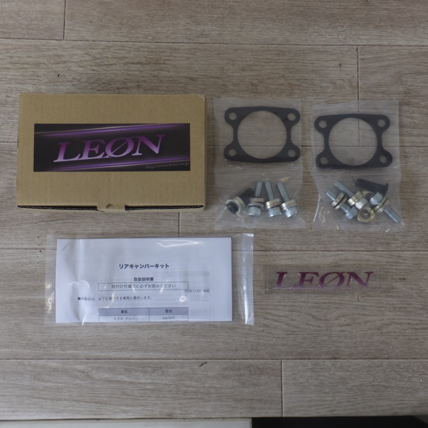 未使用★レオン LEON リアキャンバーキット SLK60L-I0P3　スズキ アルト アルトターボRS WORKS スペーシア HA36S MK35S(2WD)★