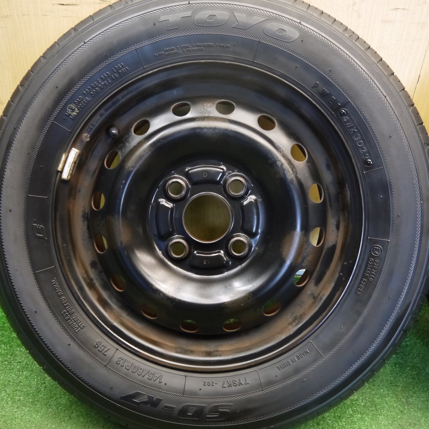 4本価格！22年★145/80R13 トーヨー SD-K7 スチール ホイール 13インチ PCD100/4H★6051904Hノ