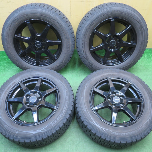 バリ溝！キレイ！9.5分★BMW 等 TECMAG Type 207R 225/60R16 スタッドレス ダンロップ ウインターマックス WM01 テクマグ タイプ 207R 16インチ PCD112/5H★6021006NJス