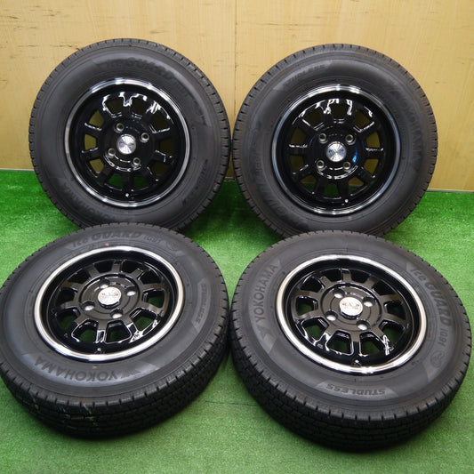 バリ溝！24年！キレイ！9.5分以上★スタッドレス 165/80R14 97/95N ヨコハマ アイスガード iG91 VICENTE-06 ヴィセンテ 14インチ PCD114.3/4H★5112603Hス