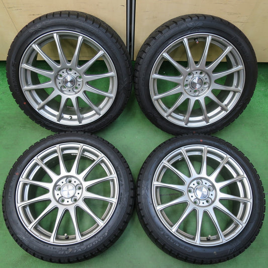 [送料無料] バリ溝！9分★プリウス 等 215/45R17 スタッドレス グッドイヤー アイスナビ6 ravrion LUMIERE ラブリオン 17インチ  PCD100/5H★5011704イス