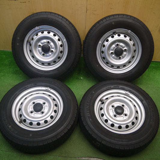 [送料無料] 4本価格！23年★ダイハツ ハイゼット アトレー 等 純正 スチール 145/80R12 80/78N ダンロップ エナセーブ VAN01 12インチ PCD100/4H★5021707Hノ