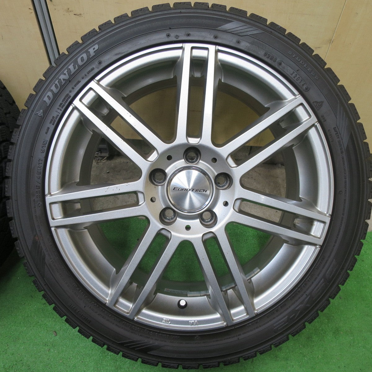 バリ溝！9.5分以上★ベンツ 等 EUROTECH STAGE TW7 225/45R17 スタッドレス ダンロップ DSX-2 ユーロテック ステージ PCD112/5H★5060502TTス