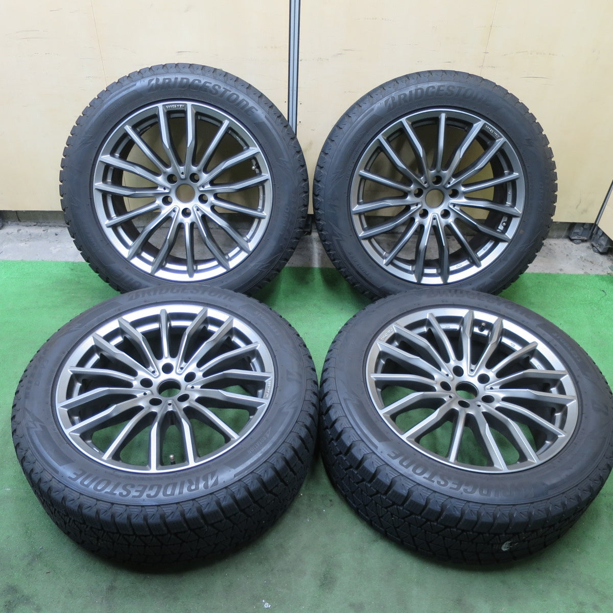 バリ溝！キレイ！9.5分★BMW 等 MAK RAPP 265/50R19 スタッドレス ブリヂストン ブリザック DM-V3 ラップ 19インチ PCD112/5H★6010506ナス