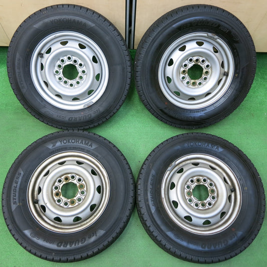 *送料無料* バリ溝！21年！9分★スタッドレス 145/80R12 ヨコハマ アイスガード iG91 スチール ホイール 12インチ PCD100 110 114.3/4H マルチ★4050213イス