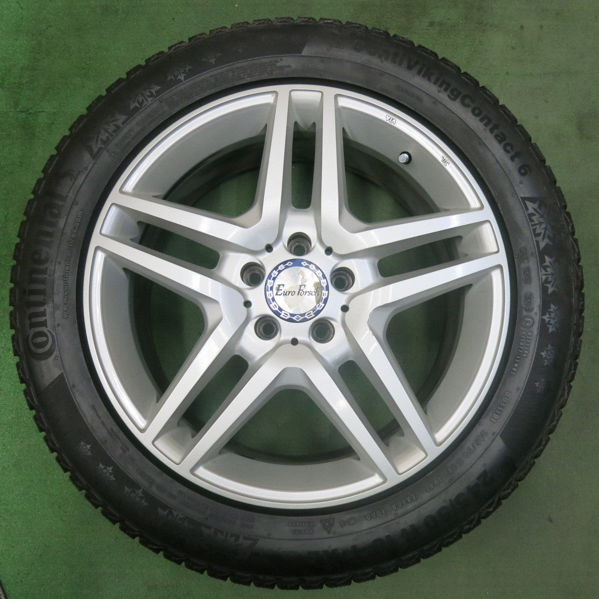 バリ溝！9分★ベンツ 等 EuroForsch 245/50R18 スタッドレス コンチネンタル コンチバイキング コンタクト6 ユーロフォルシュ 18インチ PCD112/5H★5102901SKス