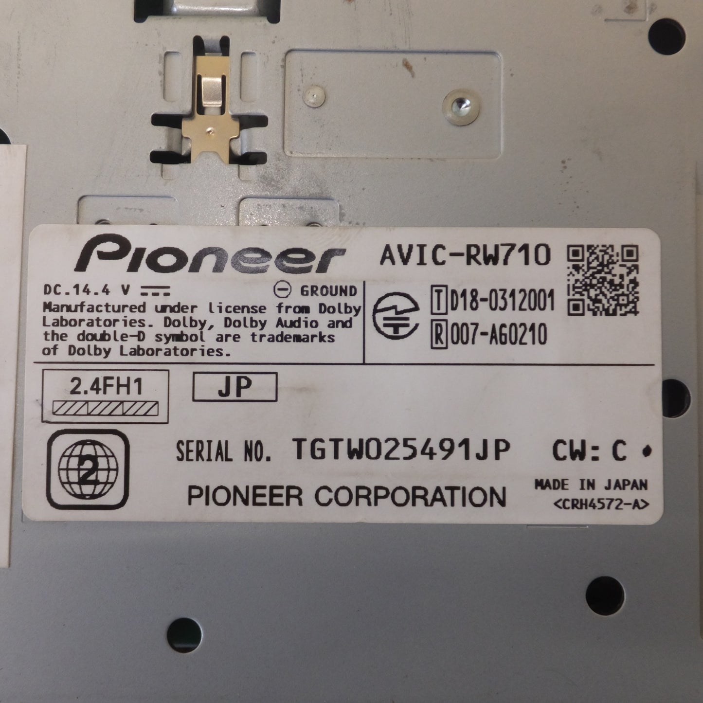 [送料無料] キレイ★カロッツェリア carrozzeria 楽ナビ メモリーナビゲーション AVIC-RW710 パイオニア Pioneer★