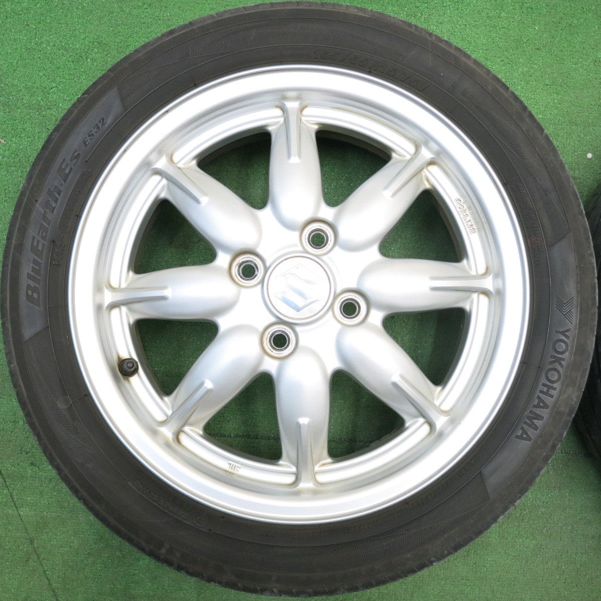4本価格！22年★スズキ HA36S アルト 純正 ENKEI 165/55R15 ヨコハマ BluEarth-ES ES32 ブルーアース エンケイ 15インチ PCD100/4H★6030502HAノ