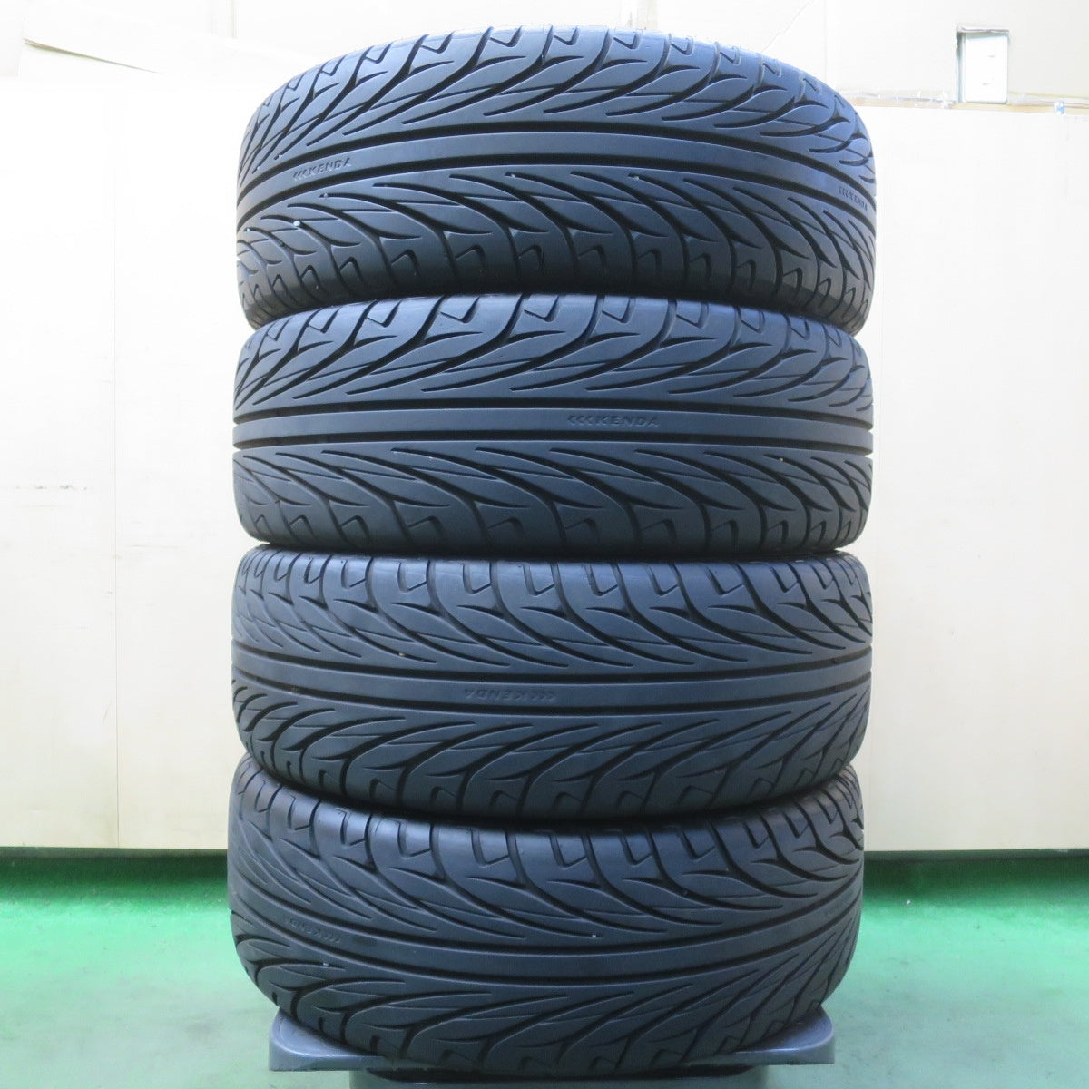 バリ溝！25年！9.5分◎LEONIS TE 205/45R17 ケンダ ラジアル カイザー レオニス 17インチ PCD100/4H◎6080507IMノ