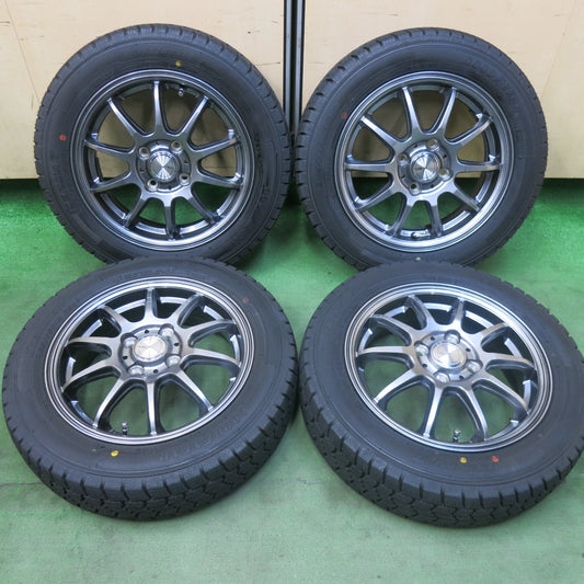 超バリ溝！22年！キレイ！ほぼ10分★スタッドレス 155/65R14 グッドイヤー アイスナビ7 V.E.X. VEX 社外 アルミ 14インチ PCD100/4H★5102202SKス