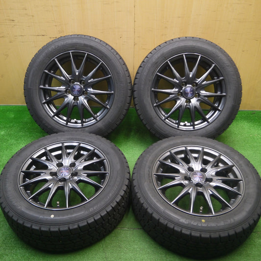 [送料無料] バリ溝！21年！キレイ！9.5分以上★シエンタ 等 185/60R15 スタッドレス グッドイヤー アイスナビ7 VELVA SPORTZ ヴェルヴァ 15インチ PCD100/5H★4120304Hス