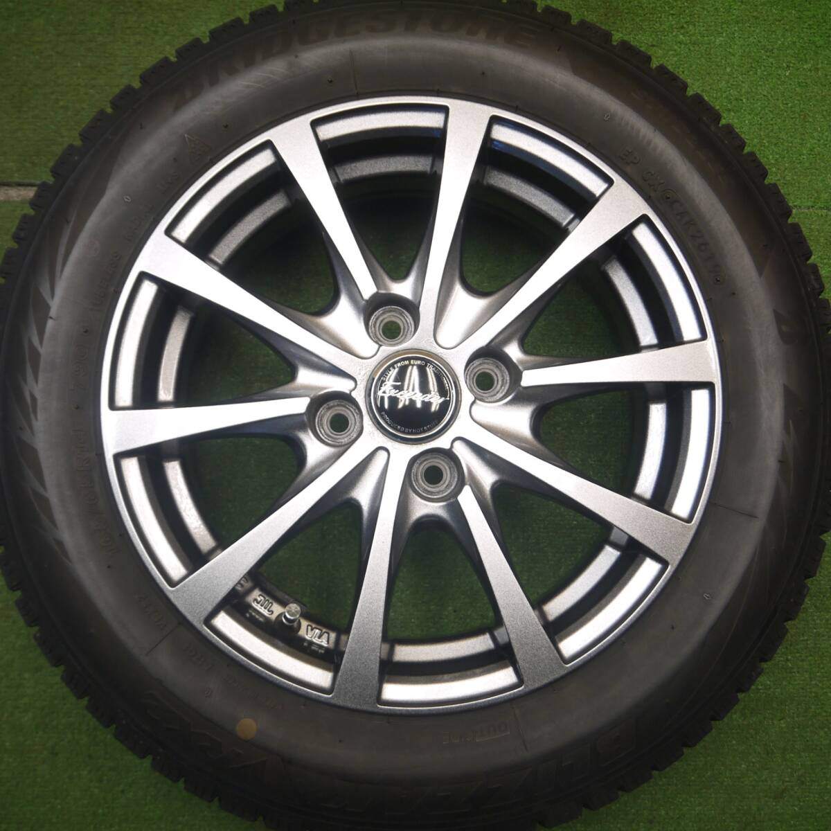 バリ溝！キレイ！8.5分★スタッドレス 165/65R14 ブリヂストン ブリザック VRX2 Exceeder エクシーダー 14インチ PCD100/4H★5020503Hス