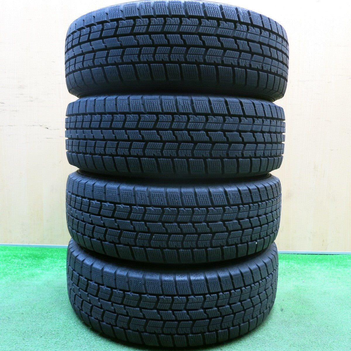 バリ溝！22年！キレイ！9分★スタッドレス 185/65R15 グッドイヤー アイスナビ7 ravrion RS01 ラブリオン 15インチ PCD100/4H★5121806HAス